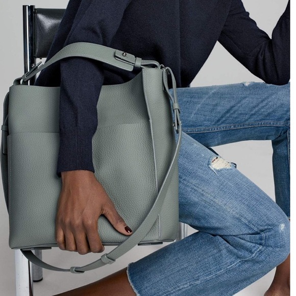 All Saints Handbags - All Saints Mast Shoulder Tote in Blue/Gray